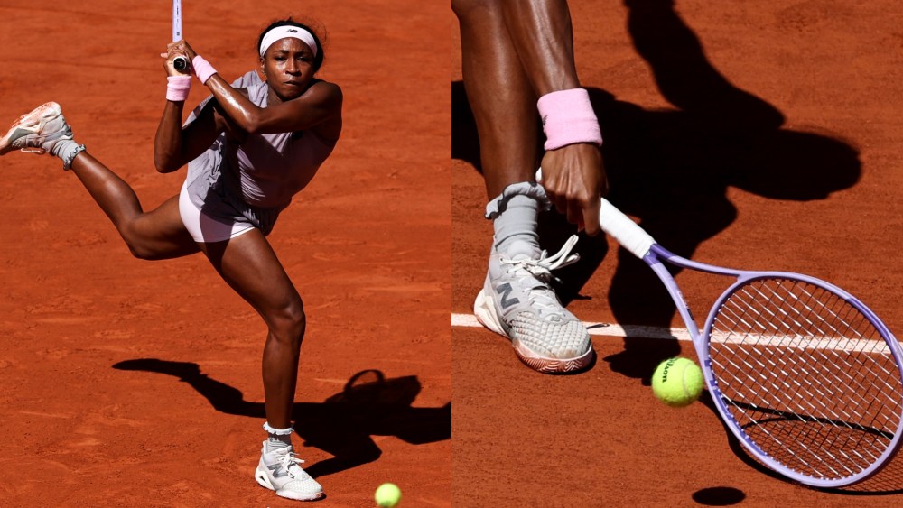 US Coco Gauff playing against US Taylor Townsend during their women's singles match on day 3 of the French Open tennis tournament on Court Philippe-Chatrier at the Roland-Garros Complex in Paris on May 26, 2026.