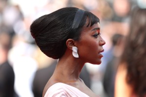 CANNES, FRANCE - MAY 14: Aja Naomi King attends the "Fatherland" screening during the 79th annual Cannes Film Festival at Palais des Festivals on May 14, 2026 in Cannes, France. (Photo by Stephane Cardinale - Corbis/Corbis via Getty Images)