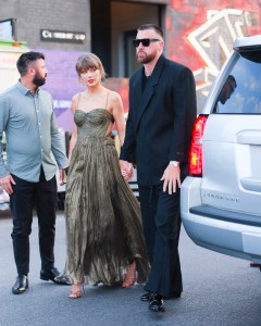 NEW YORK, NEW YORK - MAY 16: Taylor Swift and Travis Kelce out in Brooklyn on May 16, 2026 in New York City. (Photo by Aeon/GC Images)
