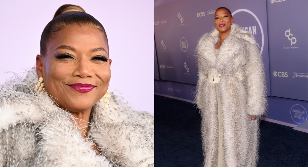 Queen Latifah Marks Her Return to the AMAs Main Stage in a Christian Siriano Fur Coat