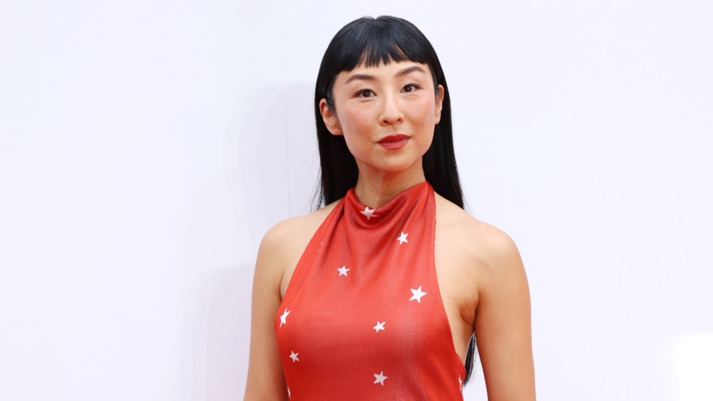 Greta Lee at the "Toy Story 5" launch event in London.
