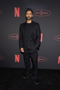 Hasan Minaj at the Netflix 2026 Upfront Red Carpet held at Sunset Pier 94 Studios on May 13, 2026 in New York, New York.