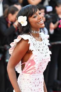 Aja Naomi King at the premiere of "La vie d'une femme" at the 79th Festival de Cannes held at Palais des Festivals on May 13, 2026 in Cannes, France.