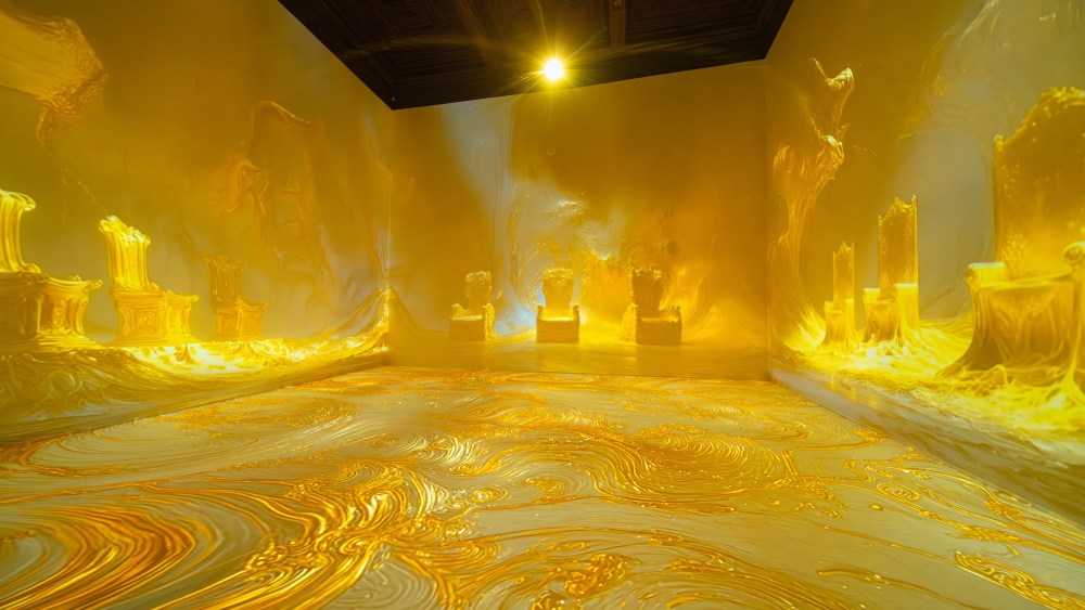The "Polvere di Stelle" installation by Felice Limosani for Unoaerre's centennial.