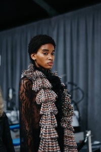 Backstage at the Dior Cruise 2027 ready-to-wear show.