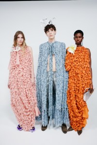 Backstage at the Dior Cruise 2027 ready-to-wear show.