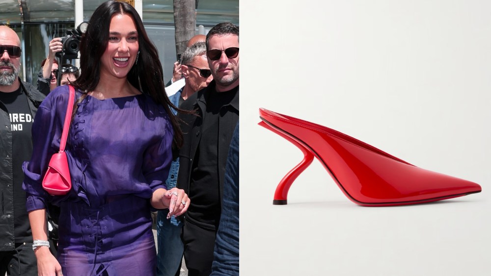 Dua Lipa wears Ferragamo shoes during the 79th annual Cannes Film Festival on May 15, 2026 in Cannes, France.
