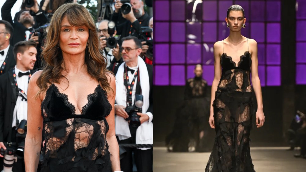 Helena Christensen wears Roberto Cavalli at the "Amarga Navidad" (Bitter Christmas) screening during the 79th Festival de Cannes on May 19 in Cannes, France