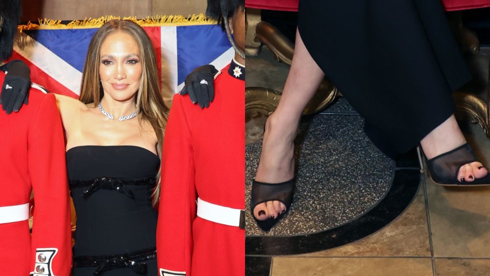 Jennifer Lopez at the premiere of her new Netflix film "Office Romance" on Tuesday in Los Angeles.