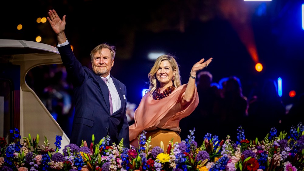 Queen Maxima of The Netherlands wears Natan Couture to the 2026 Liberation Day Concert.
