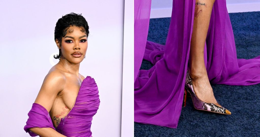 Teyana Taylor Gives Regal Purple a Python Louboutin Edge at the 2026 American Music Awards