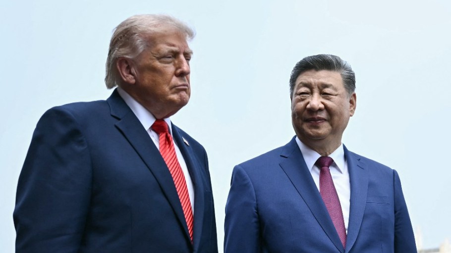China's President Xi Jinping and U.S. President Donald Trump visit the Temple of Heaven in Beijing on May 14, 2026.