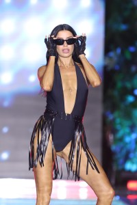 MIAMI BEACH, FLORIDA - MAY 30: Nicole Williams English walks the runway at the Sports Illustrated Swimsuit Runway Show during Swim Week At W South Beach at W South Beach on May 30, 2026 in Miami Beach, Florida.  (Photo by John Parra/Getty Images for Sports Illustrated)