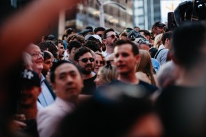 The scene at the Madonna performance hosted by Grindr.