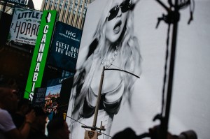 The scene at the Madonna performance hosted by Grindr.