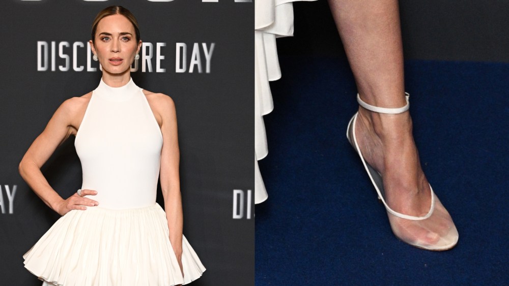 Emily Blunt attends the Paris premiere of "Disclosure Day" at the Grand Rex on Tuesday in Paris, France.