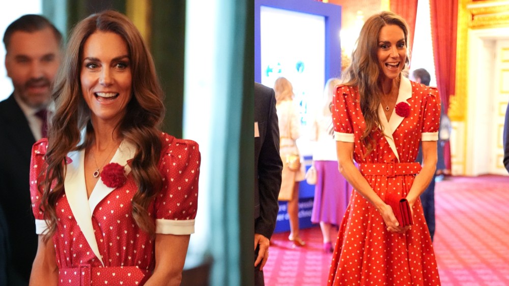 Kate Middleton wears Rodarte dress at a Cancer Research UK reception to mark the charity's 125th anniversary at St James's Palace on June 2 in London.