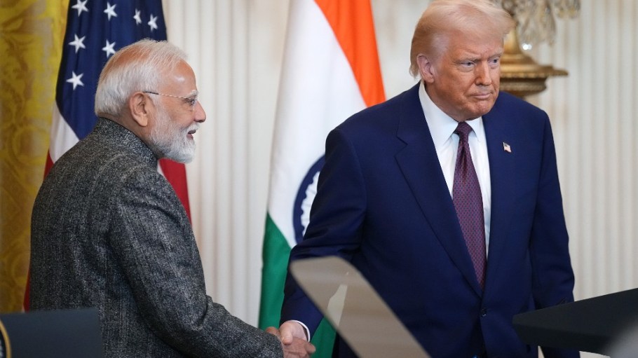 U.S. President Donald Trump and Indian Prime Minister Narendra Modi at a press conference at the White House on Feb. 13.